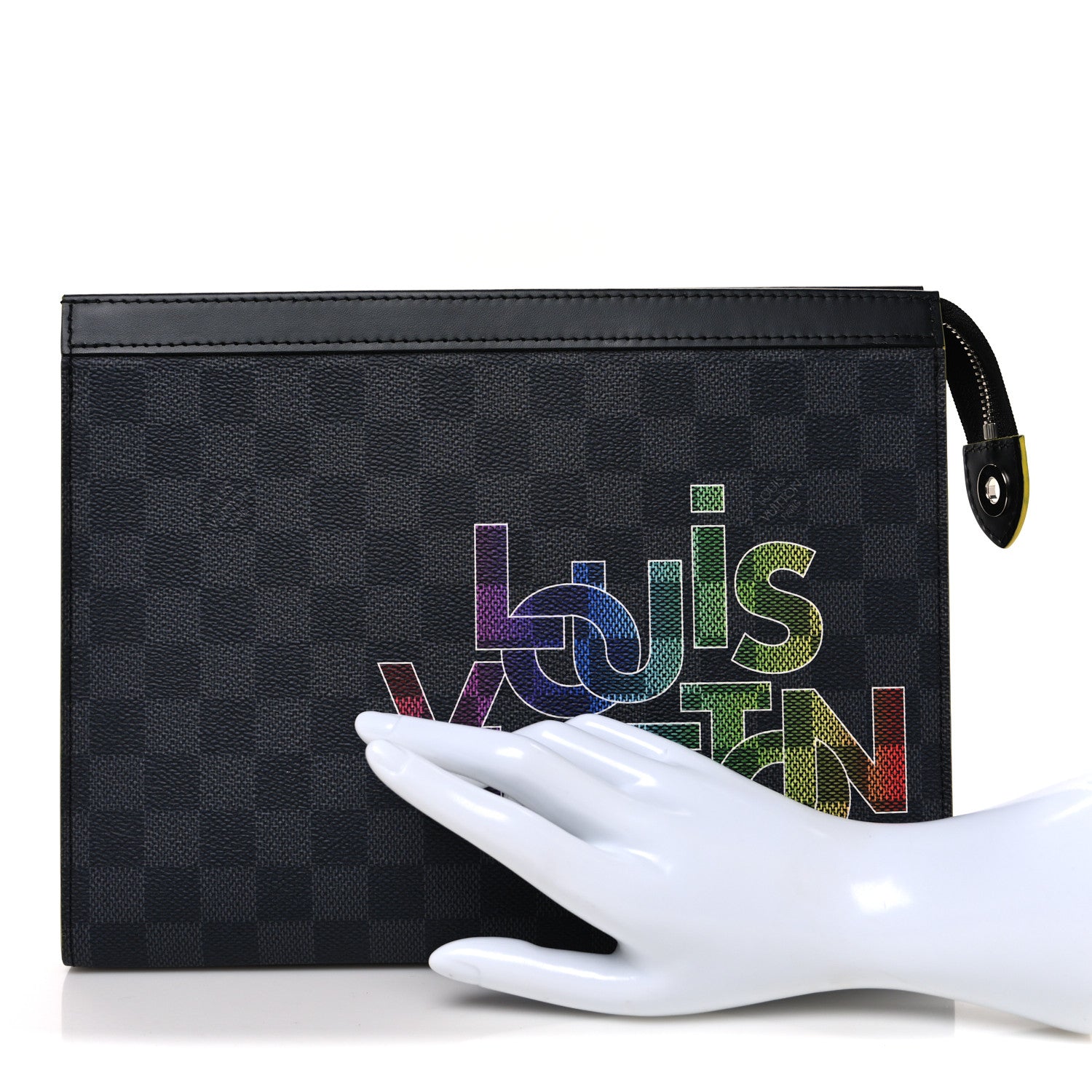Louis Vuitton Damier Graphite Pochette Voyage MM Yellow 2 of 10