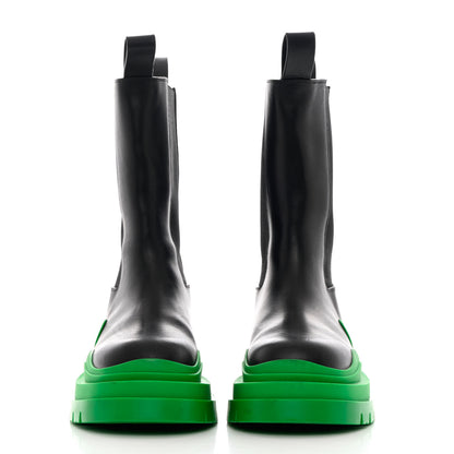 Bottega Veneta Calfskin The Tire Chelsea Boots 38.5 Black Grass 2 of 14