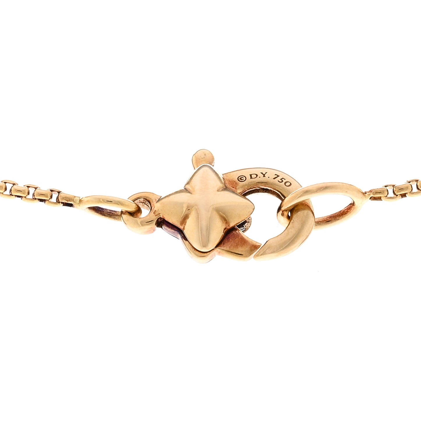 18K Yellow Gold Petite Station Pendant Necklace