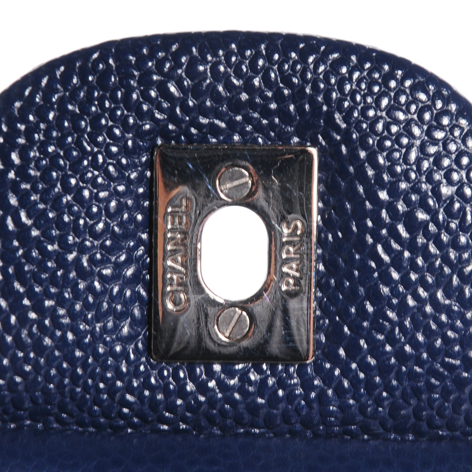 Chanel Caviar Quilted Jumbo Double Flap Navy Blue 7 of 10