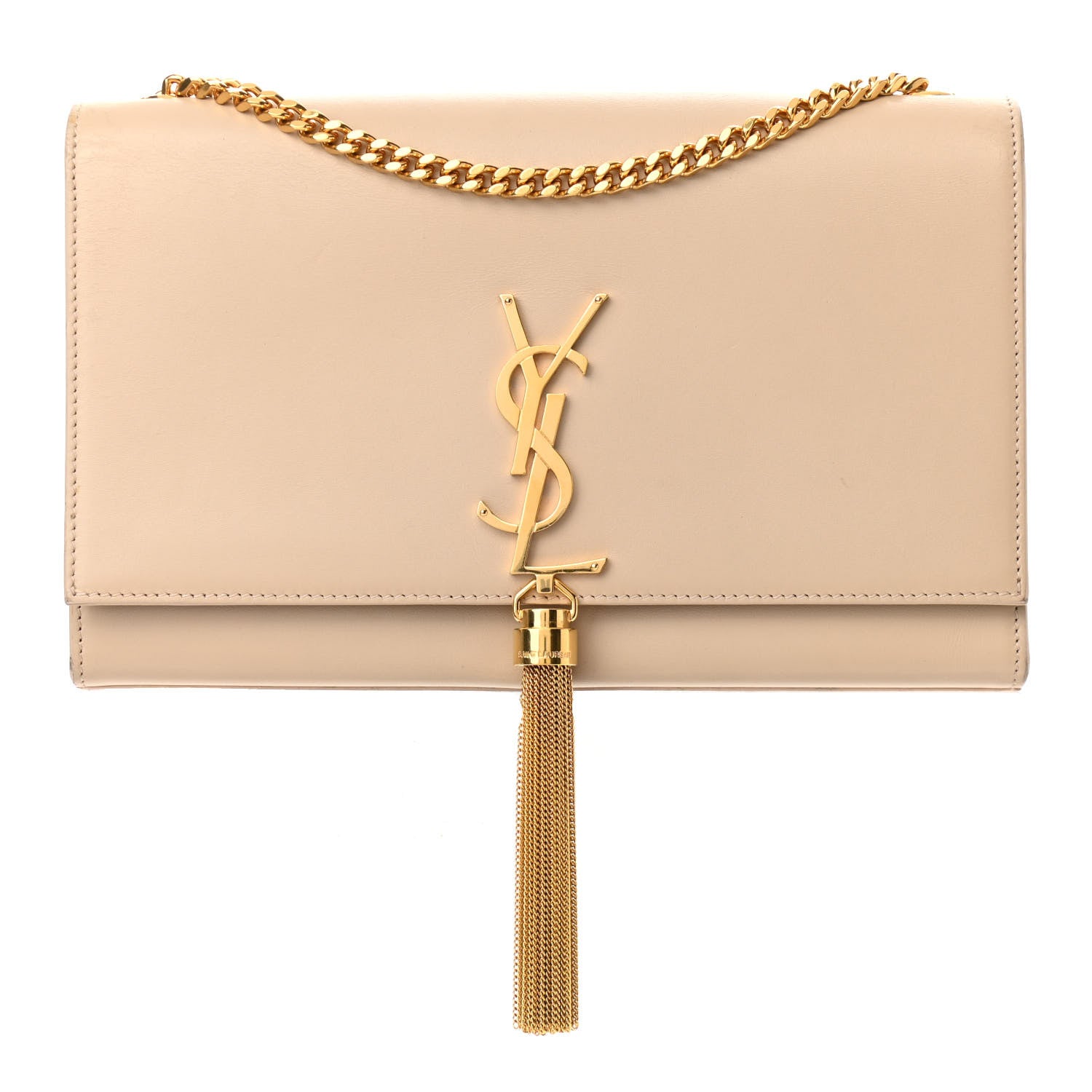 Saint Laurent Smooth Calfskin Medium Classic Monogram Kate Tassel Satchel Nude Powder 1 of 9