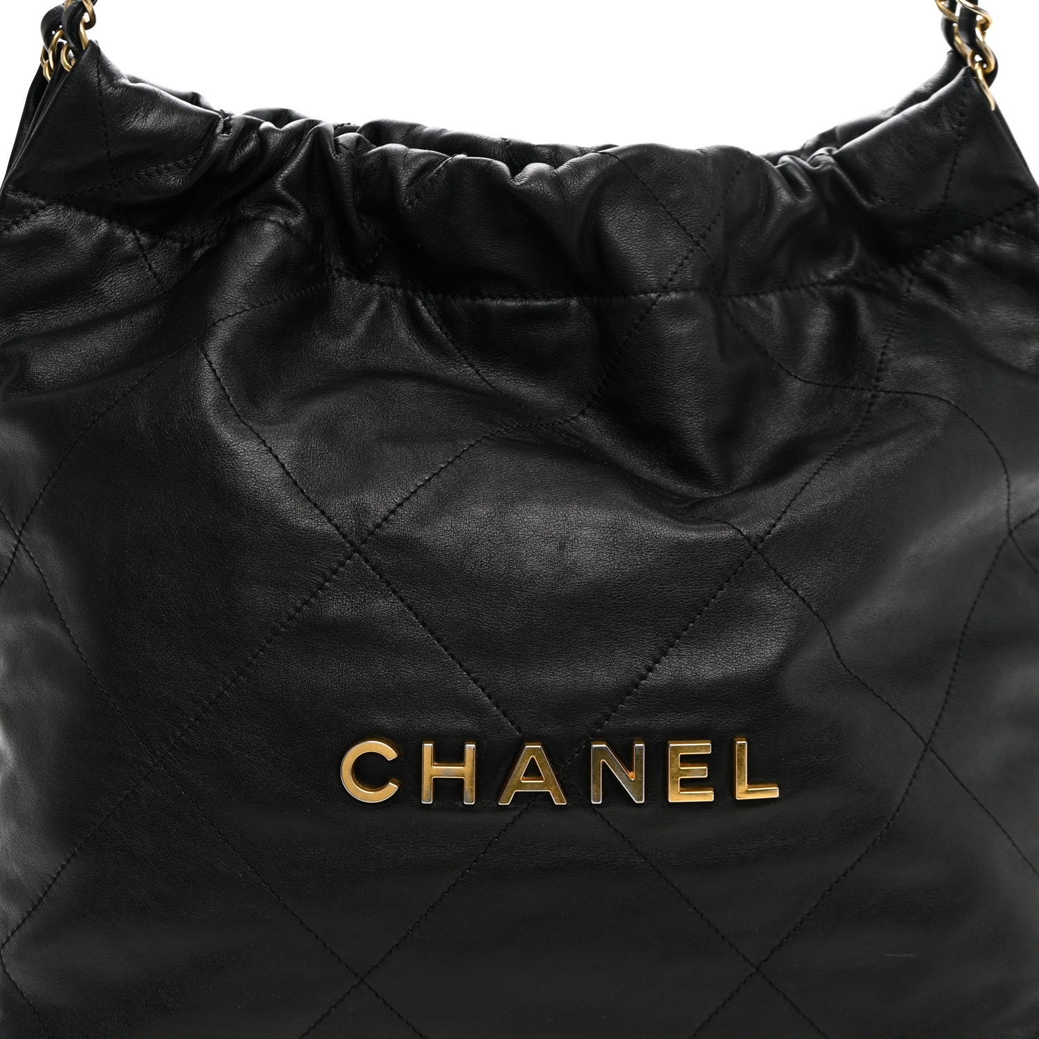 Chanel Shiny Calfskin Quilted Small Chanel 22 Black 9 of 11