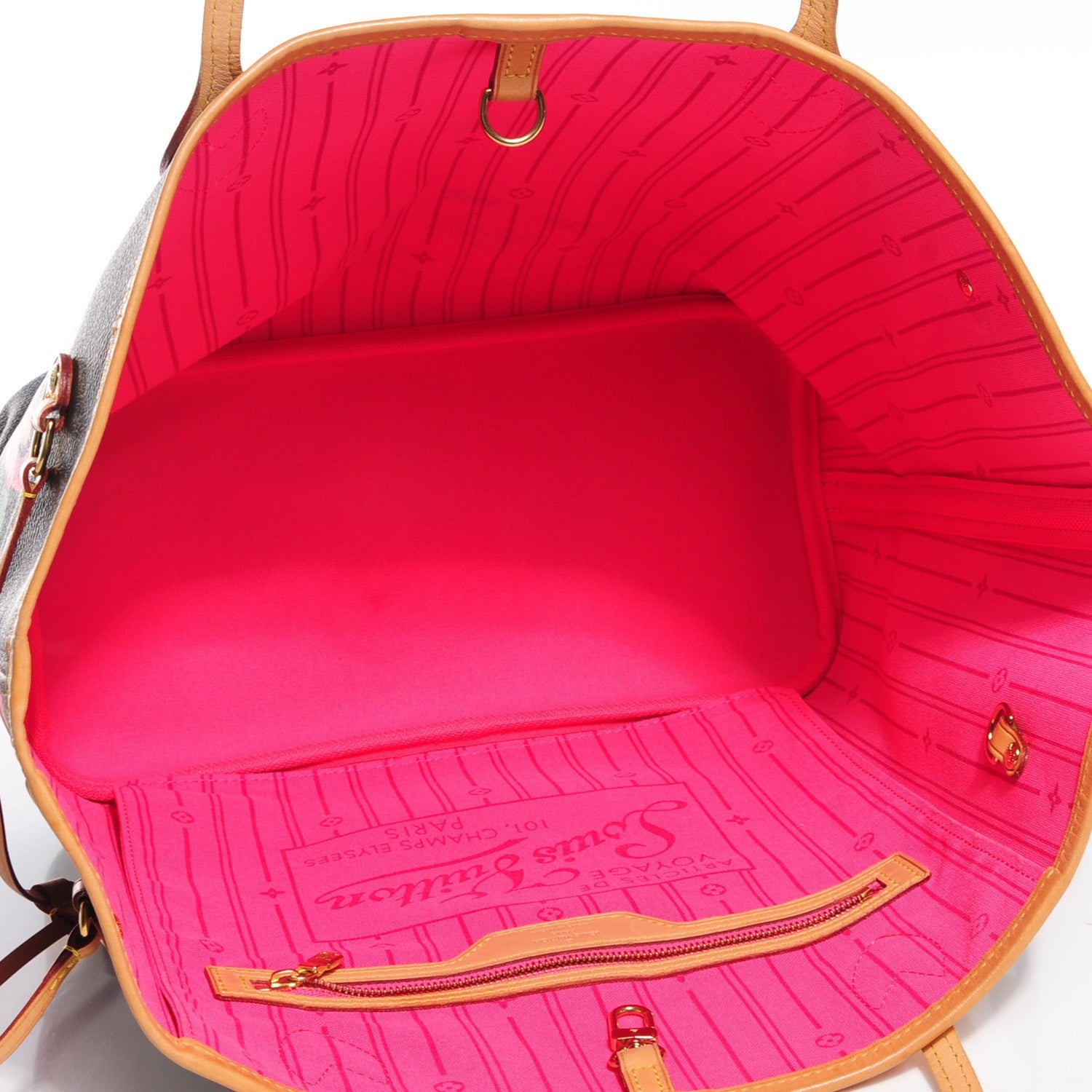 Louis Vuitton Monogram Roses Neverfull MM 6 of 8