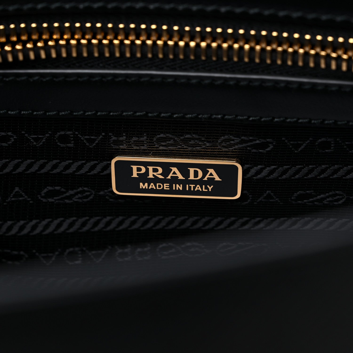 Prada Saffiano Lux Logo Embossed Medium Shoulder Tote Handbag Black 6 of 9