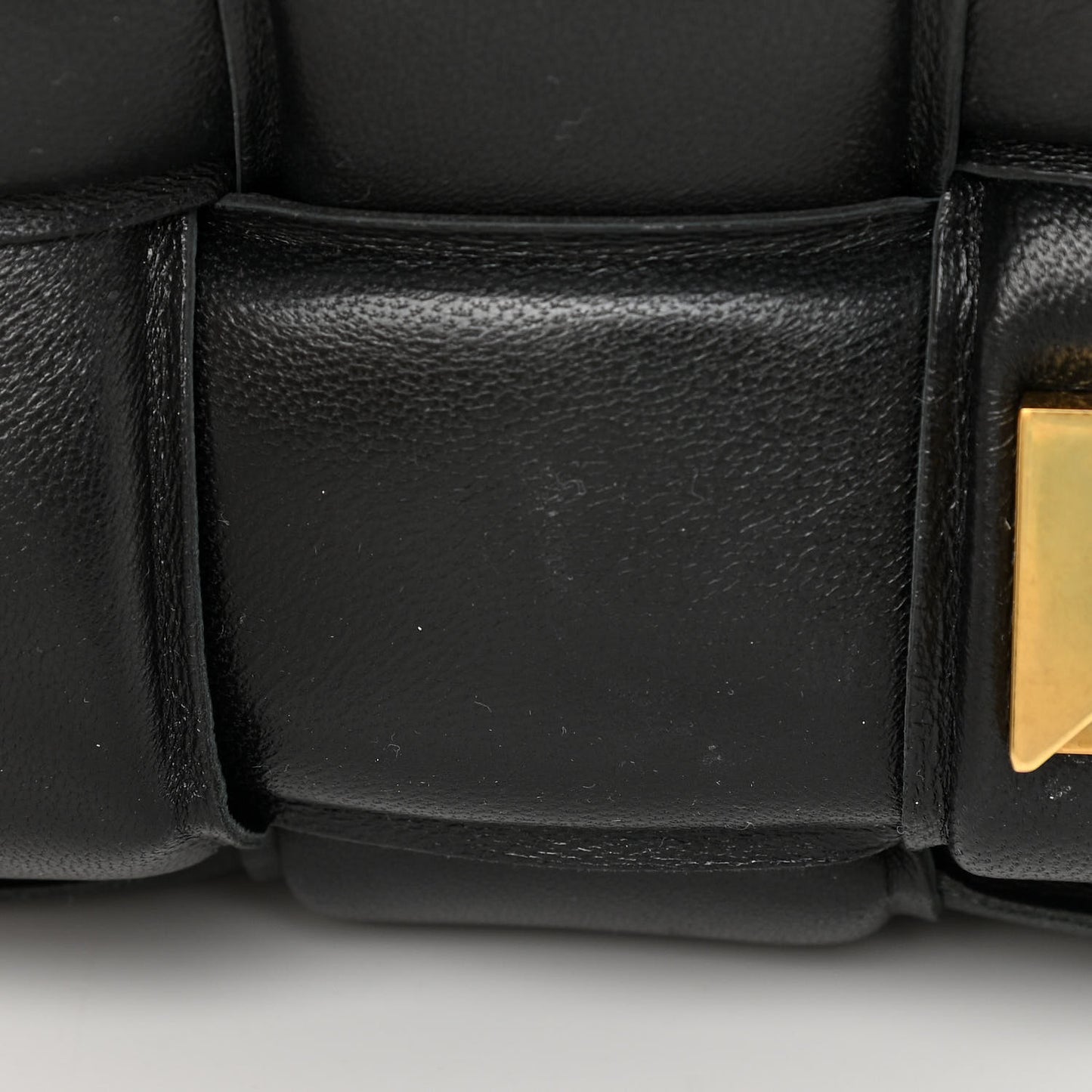 Lambskin Maxi Intreccio Padded Chain Cassette Crossbody Bag Black