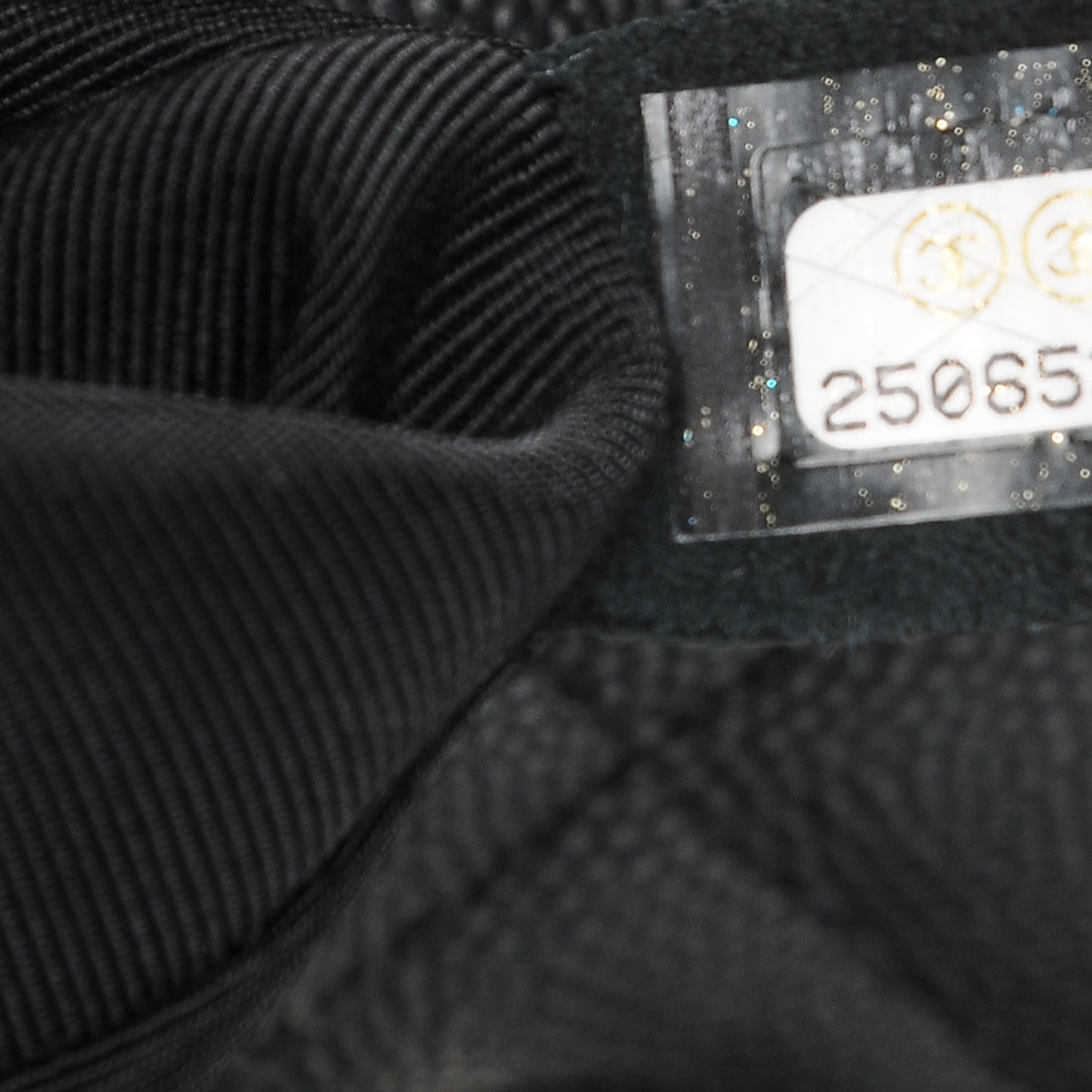 Calfskin Quilted Large CC Shopping Tote Black