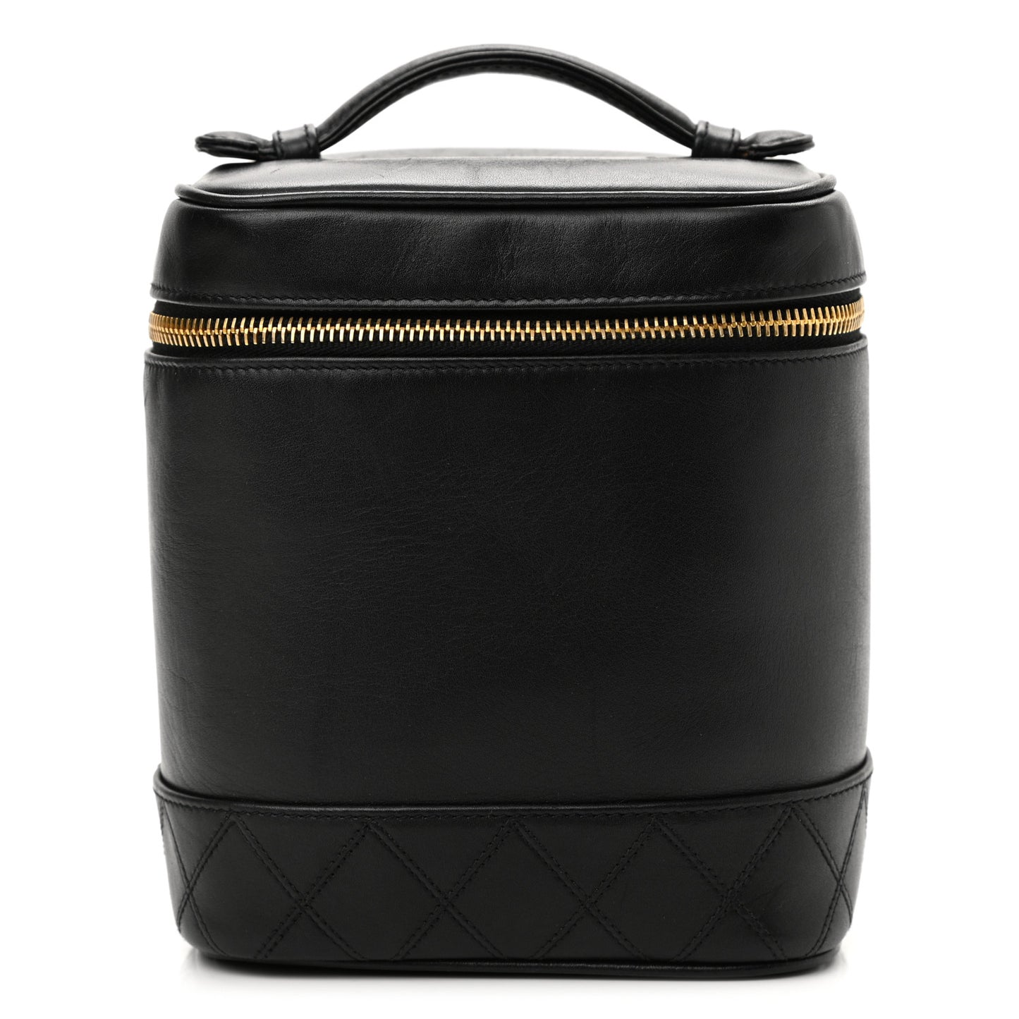 Lambskin Vanity Cosmetic Case Black