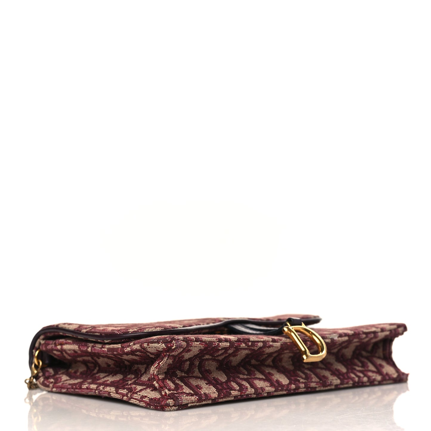 Oblique Saddle Chain Pouch Burgundy