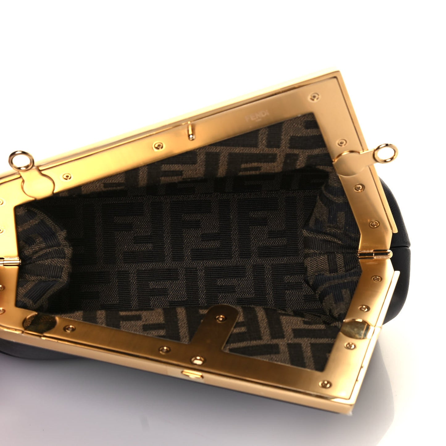 Shiny Nappa Small Fendi First Black