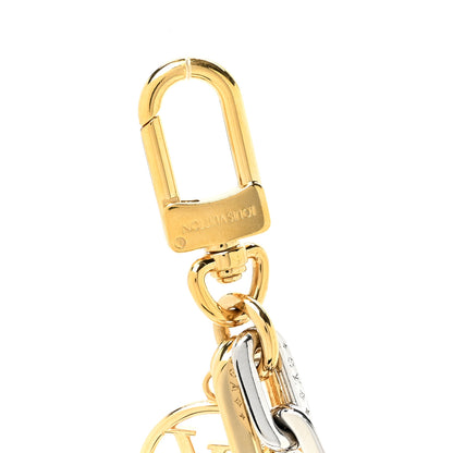 Louis Vuitton Metal LV Edge Chain Bag Charm Silver Gold 3 of 4