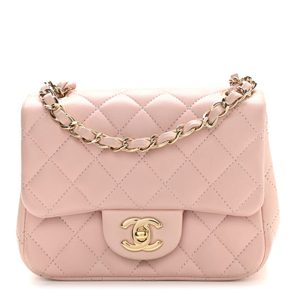 Chanel Lambskin Quilted Mini Square Flap Light Pink 1 of 8