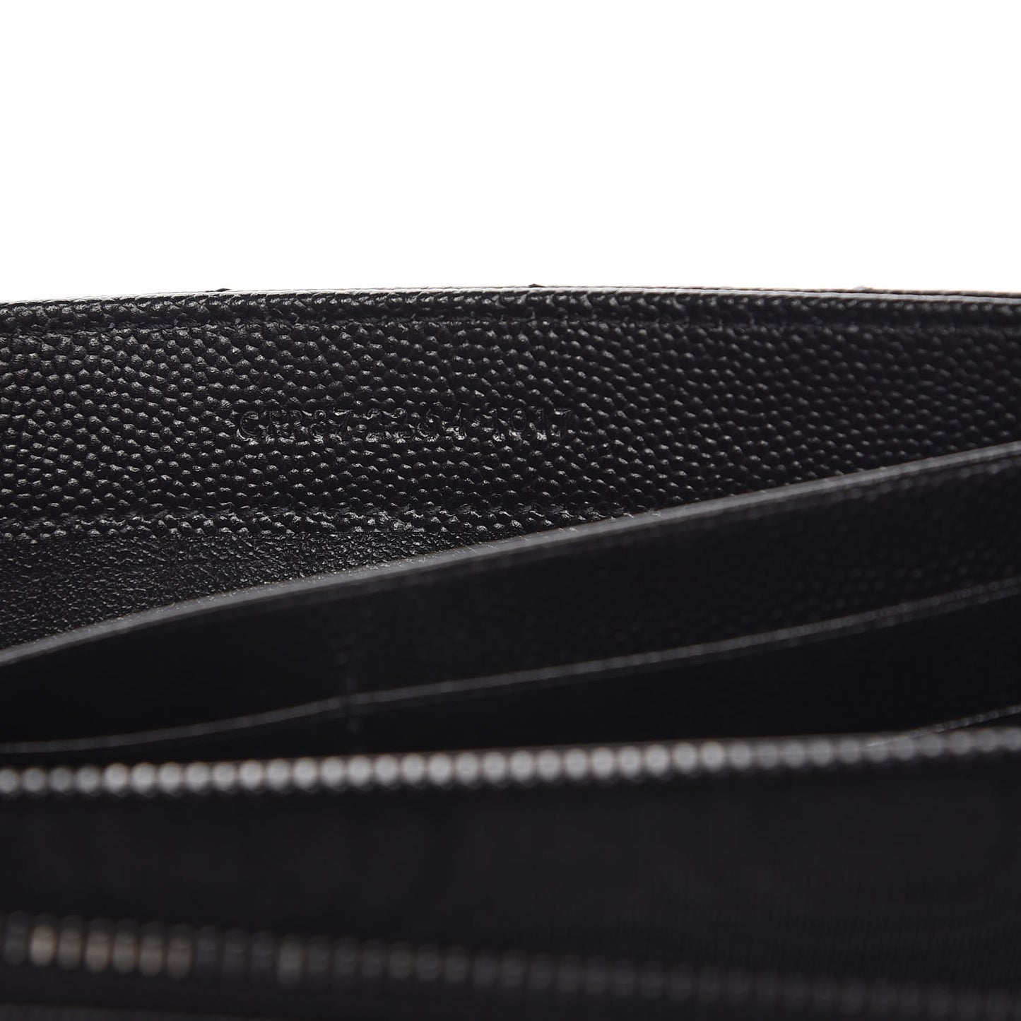 Grain De Poudre Matelasse Chevron Monogram Flap Wallet Black