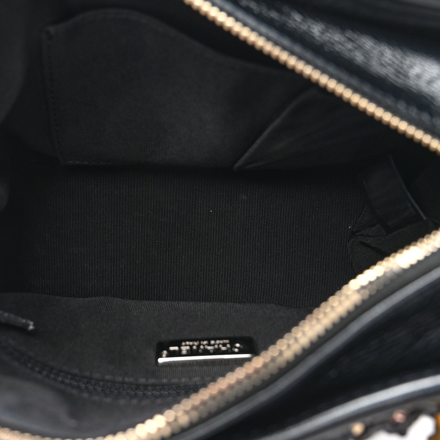 Chanel Sequin Calfskin Small Gabrielle Hobo Black Gold 5 of 11