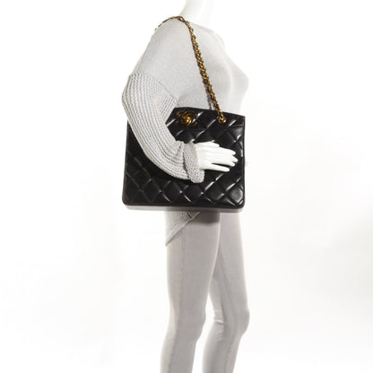 Chanel Lambskin Quilted CC Shoulder Bag Black 2 of 9