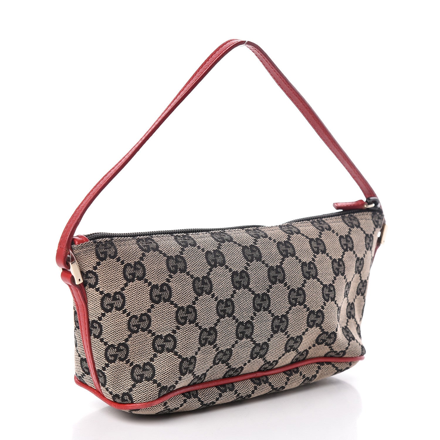 Gucci Monogram Boat Pochette Black Red 3 of 10