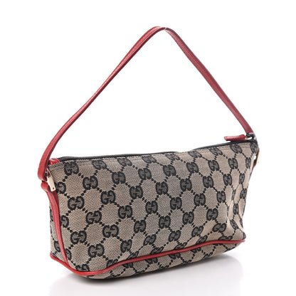 Gucci Monogram Boat Pochette Black Red 3 of 10