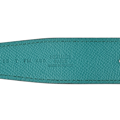 Hermes Swift Epsom 24mm Focus Belt Gold Bleu Paon 5 of 8