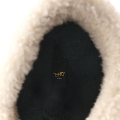 Fendi Sheepskin Suede Apres Chic Boots 38 Black 8 of 9