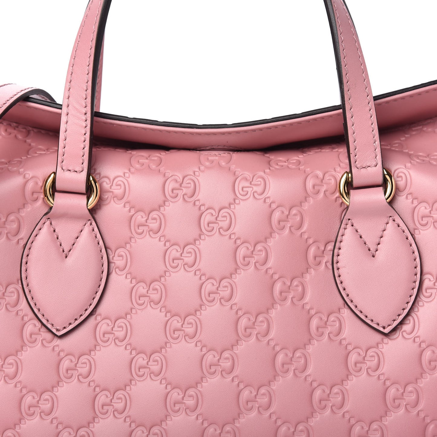 Guccissima Signature Linea A Foldover Tote Rose Baby Candy