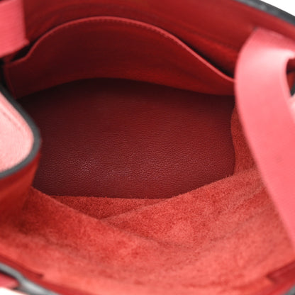 Hermes Taurillon Clemence Sherpa Backpack Rouge Garance 5 of 17