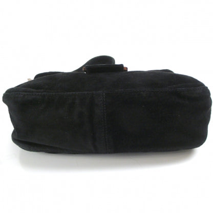 Fendi Suede Shoulder Bag Black 4 of 12