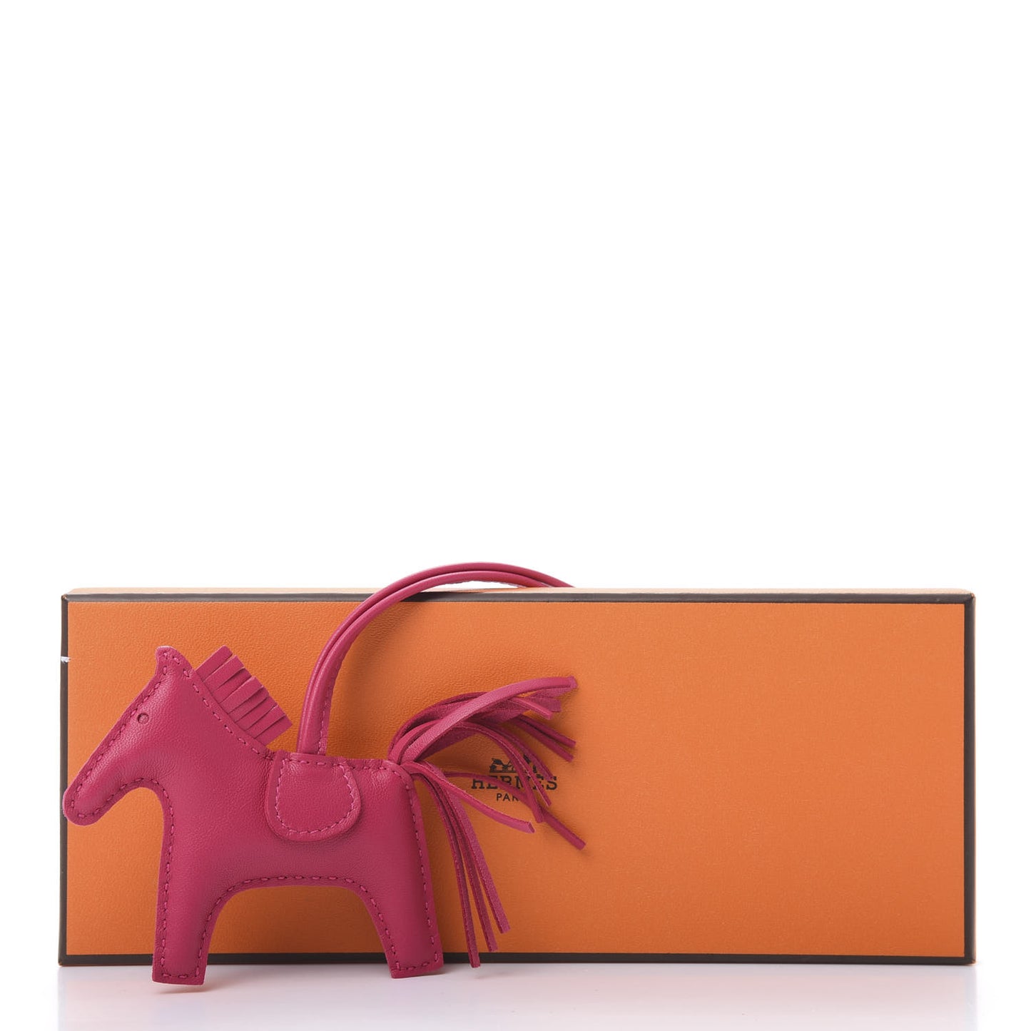 Milo Lambskin Grigri Rodeo Horse Bag Charm PM Rose Mexico