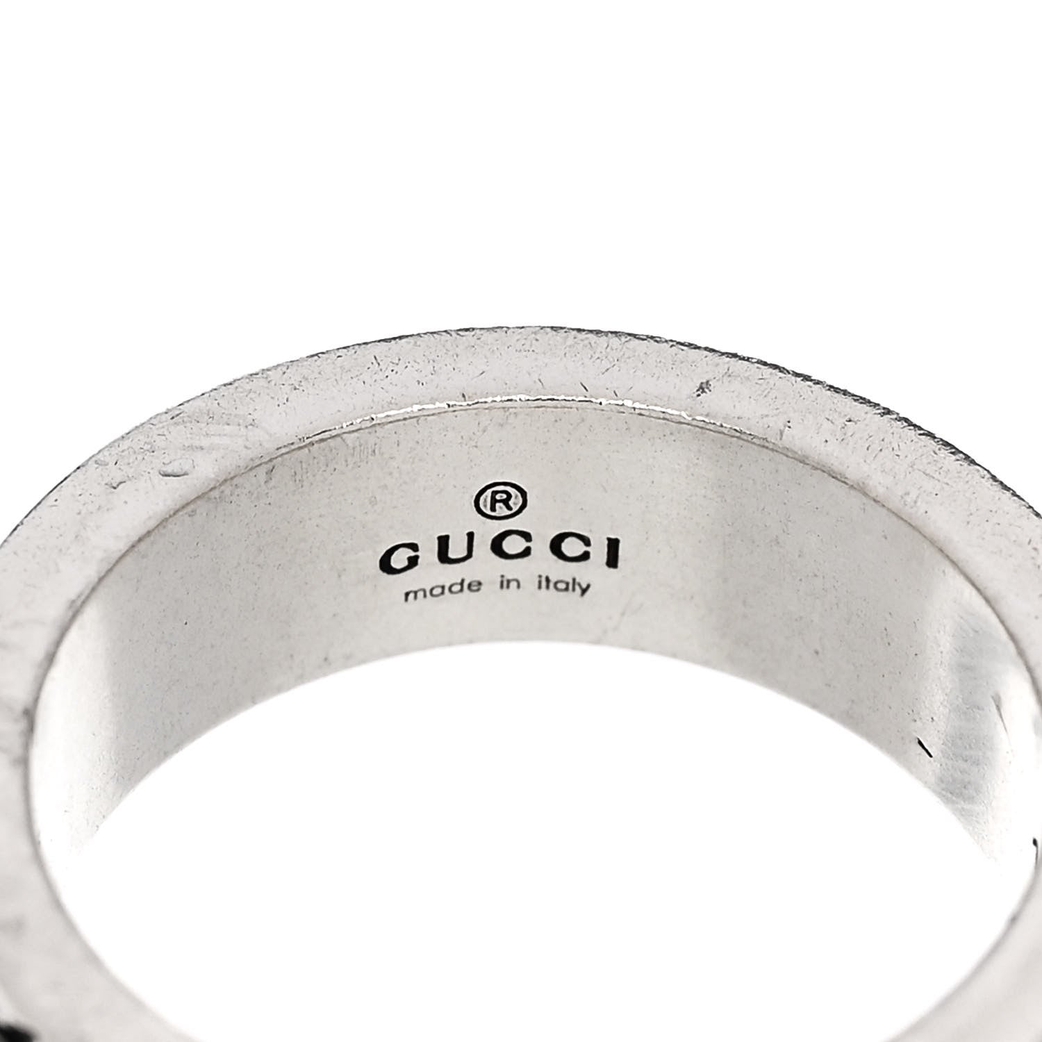 Gucci Sterling Silver Enamel Interlocking G ring 49 5 Turquoise 5 of 7