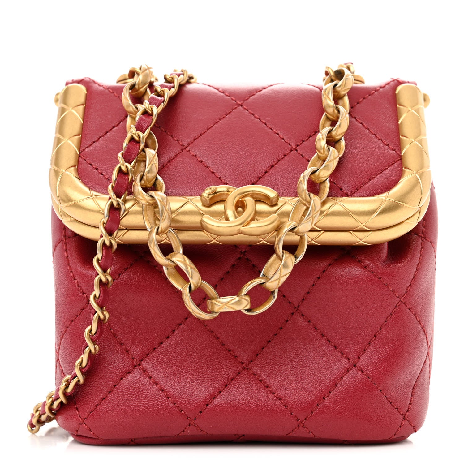 Chanel Lambskin Quilted Small My Crush Bag Red 1 of 9