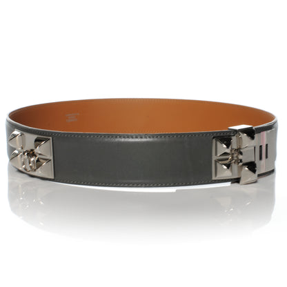 Hermes Box Leather Collier De Chien Belt Ardoise 75 1 of 8