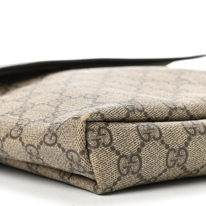 Gucci GG Plus Monogram Small Flap Messenger Bag Beige Dark Brown 9 of 14