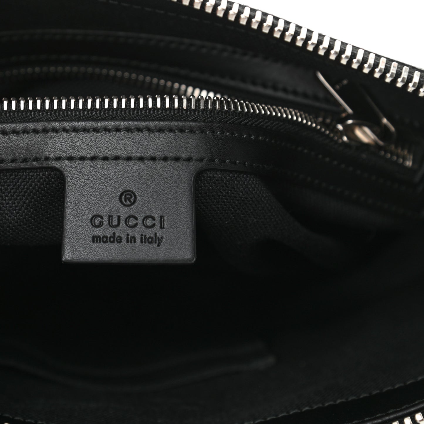 GG Supreme Monogram Appia Calfskin Web Flat Messenger Bag Black Grey