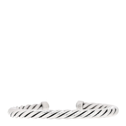 David Yurman Sterling Silver 6mm Cable Classic Cuff Bracelet 2 of 4