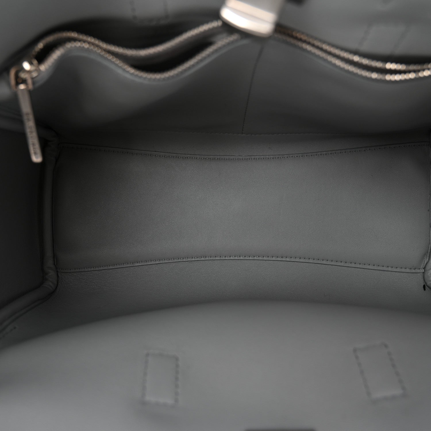Balenciaga Smooth Calfskin Small Bel Air Carry All Bag Cloud Grey 5 of 9
