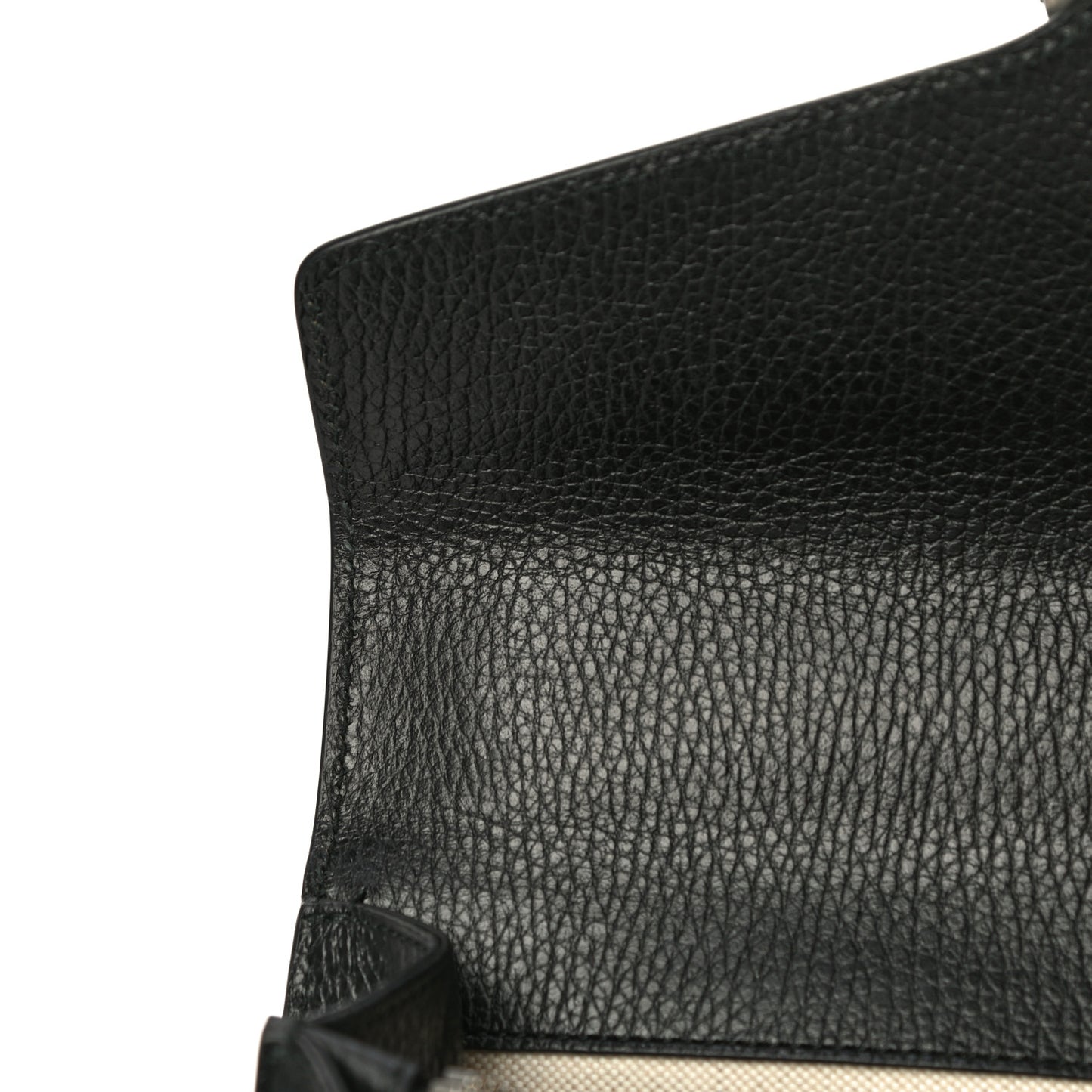 Pebbled Calfskin Small Dionysus Shoulder Bag Black