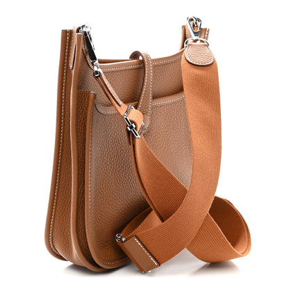 Hermes Taurillon Clemence Evelyne 23 Poche III Gold 3 of 10