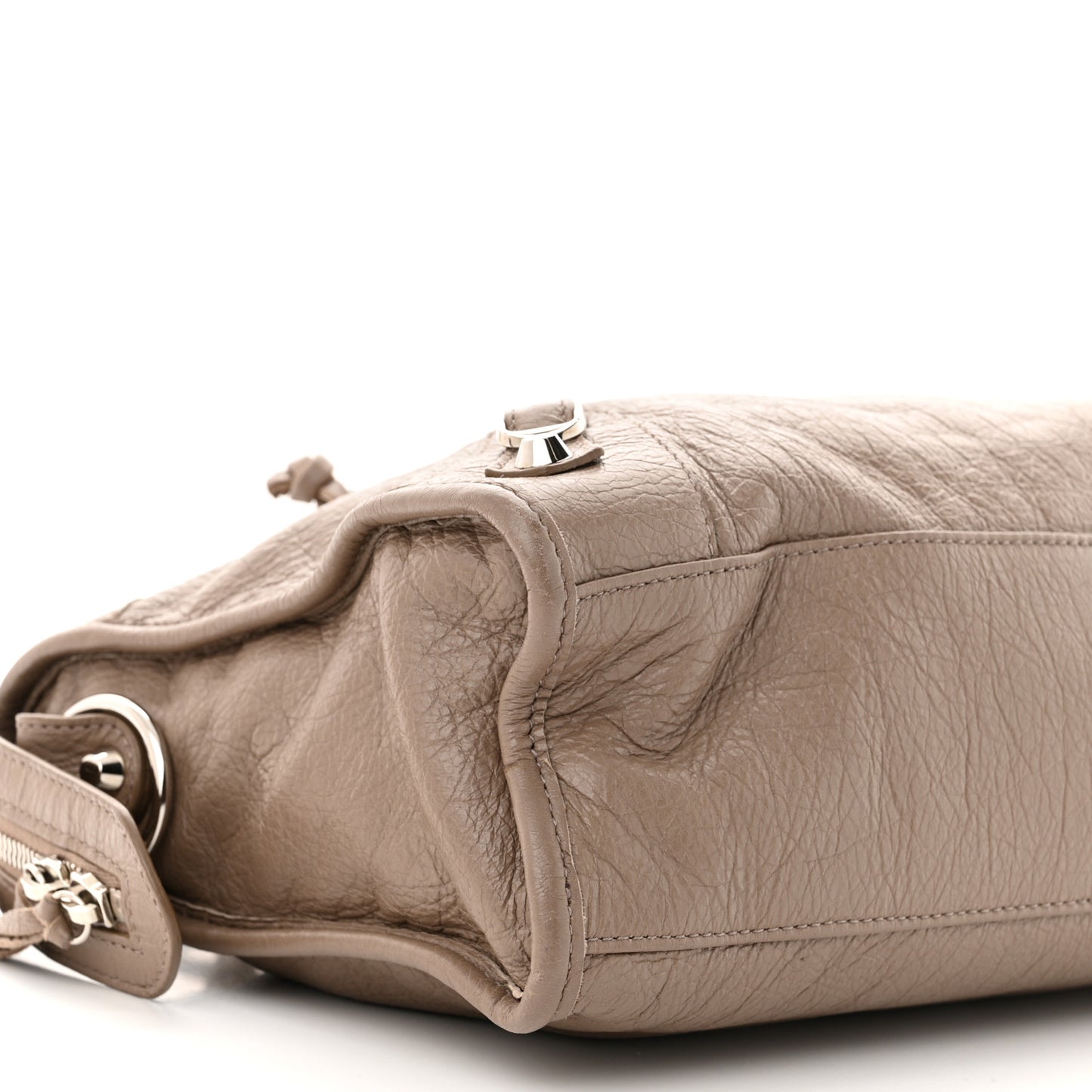Agneau Classic Silver Hardware S City Dark Mink Grey