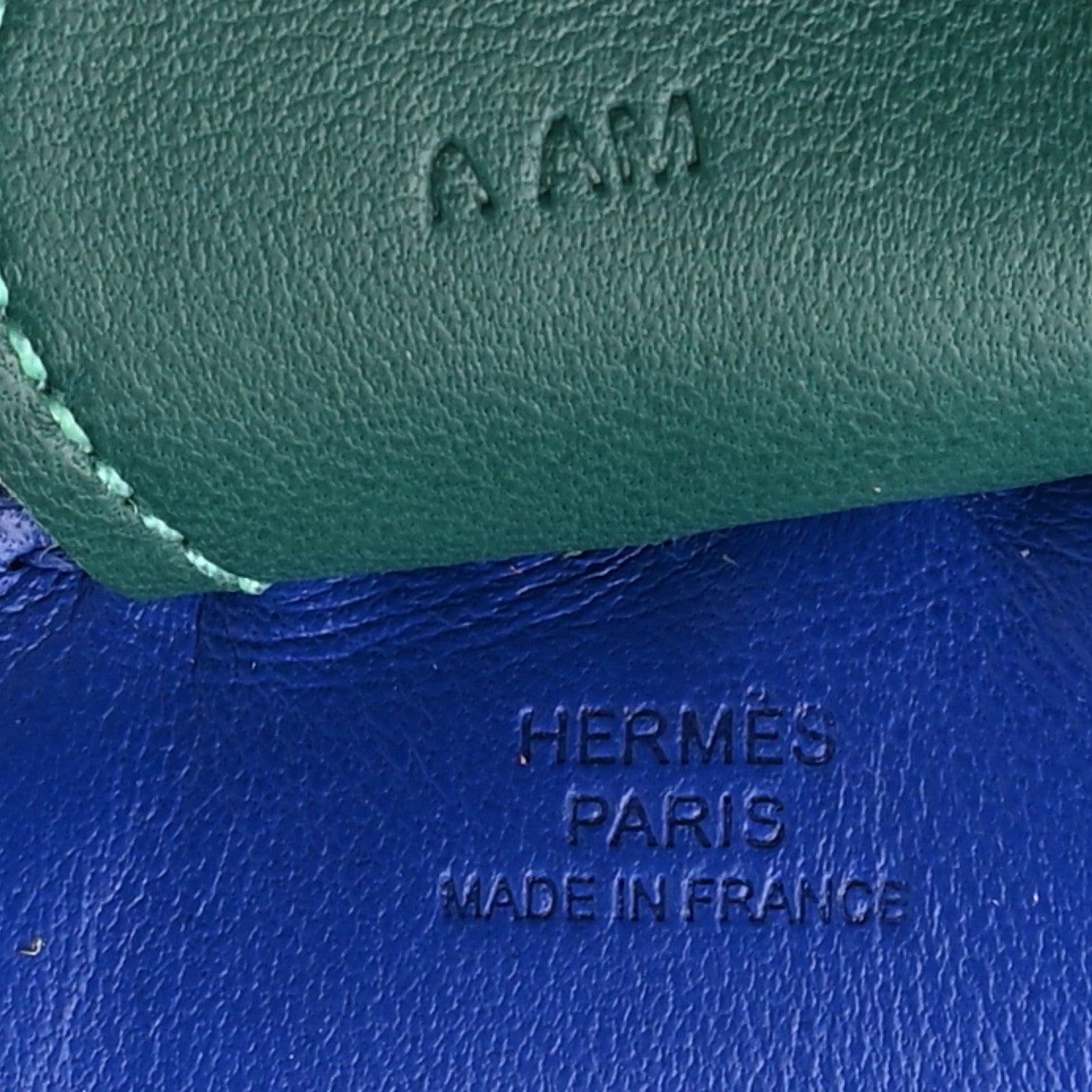 Hermes Milo Lambskin Grigri Rodeo Horse Bag Charm MM Bleu Electrique Lime Vert Fonce 3 of 4