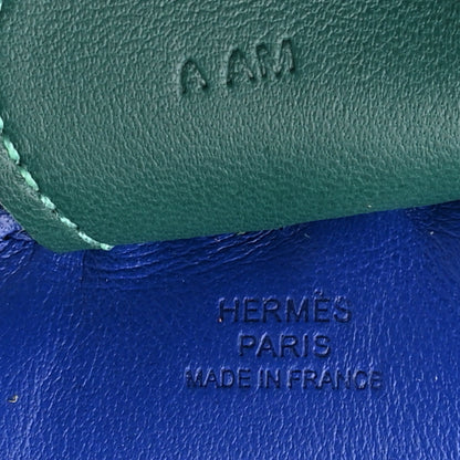Hermes Milo Lambskin Grigri Rodeo Horse Bag Charm MM Bleu Electrique Lime Vert Fonce 3 of 4