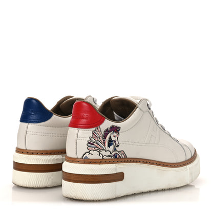 Hermes Calfskin Pegase Pop Polo Sneakers 38 Multicolor White 5 of 13