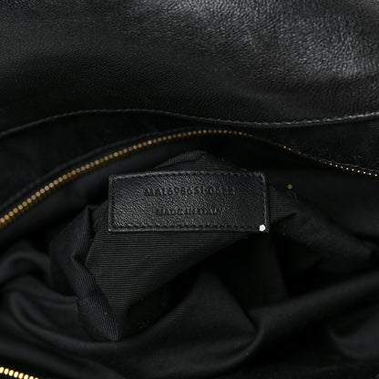 Saint Laurent Lambskin Quilted Maxi Icare Shopping Tote Black 8 of 10