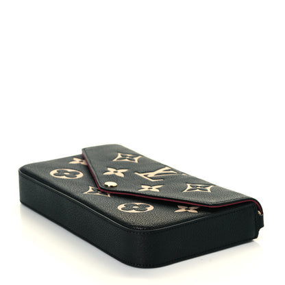 Louis Vuitton Empreinte Monogram Giant Felicie Pochette Black Beige 5 of 9