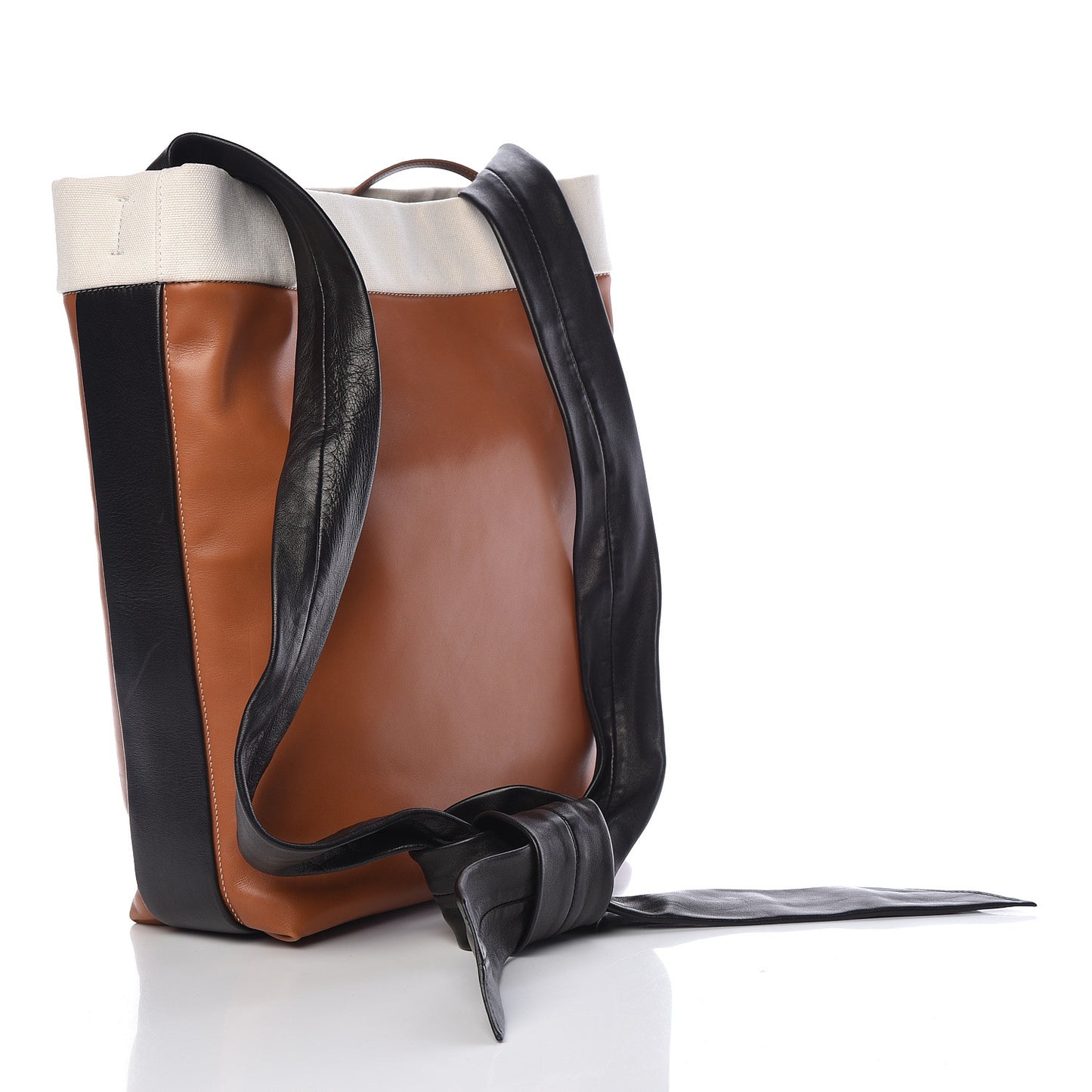 Lambskin Calfskin Band Twisted Cabas Tan