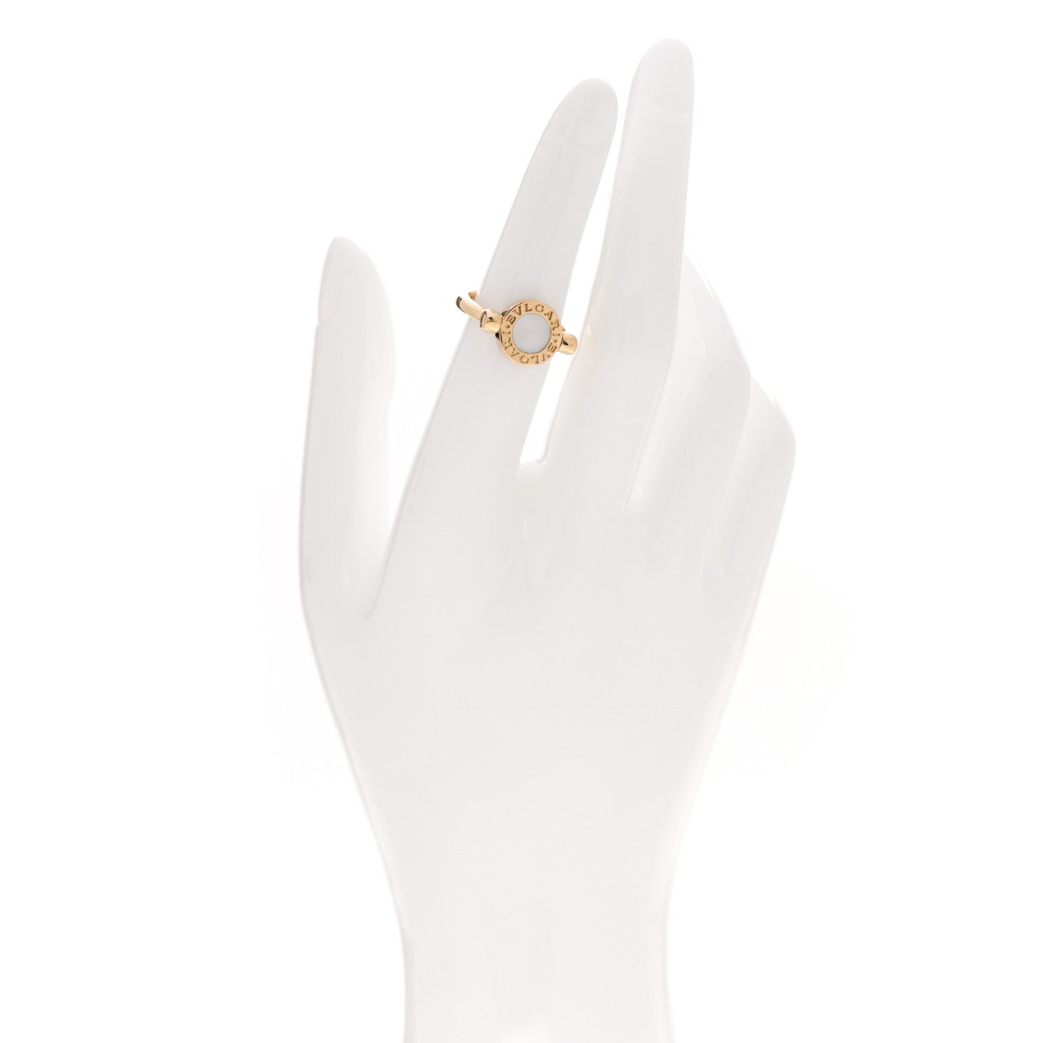 Bulgari 18K Yellow Gold Mother of Pearl Black Onyx BVLGARI BVLGARI Ring 52 6 2 of 6