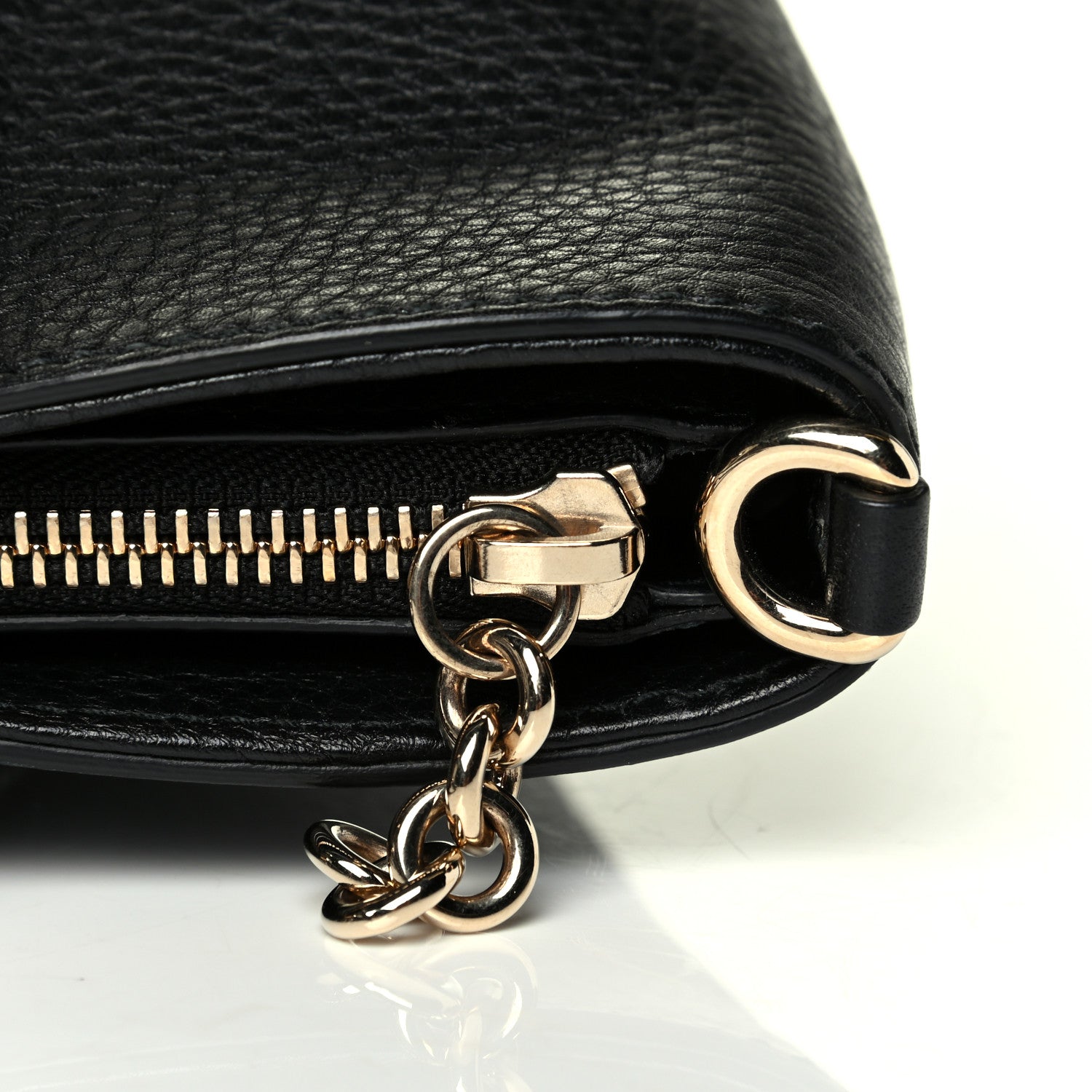 Gucci Pebbled Calfskin Small Soho Top Handle Bag Black 7 of 7