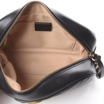 Gucci Calfskin Matelasse Small GG Marmont Chain Shoulder Bag Black 4 of 8
