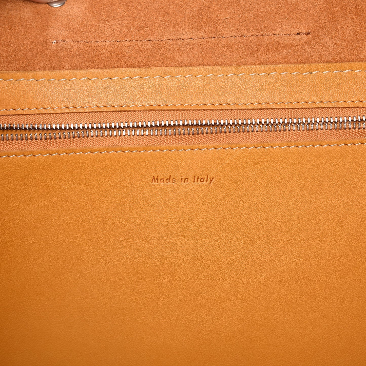 Soft Bare Calfskin Medium Big Bag Dark Yellow
