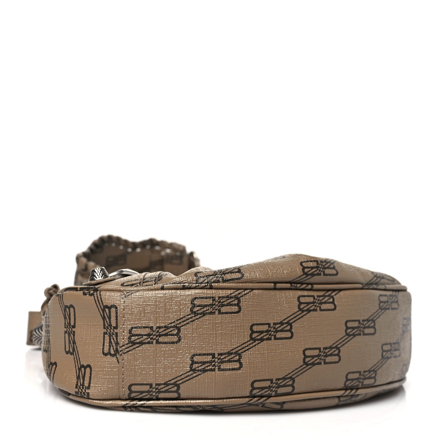 Coated Canvas BB Monogram Le Cagole Shoulder Bag XS Beige Brown