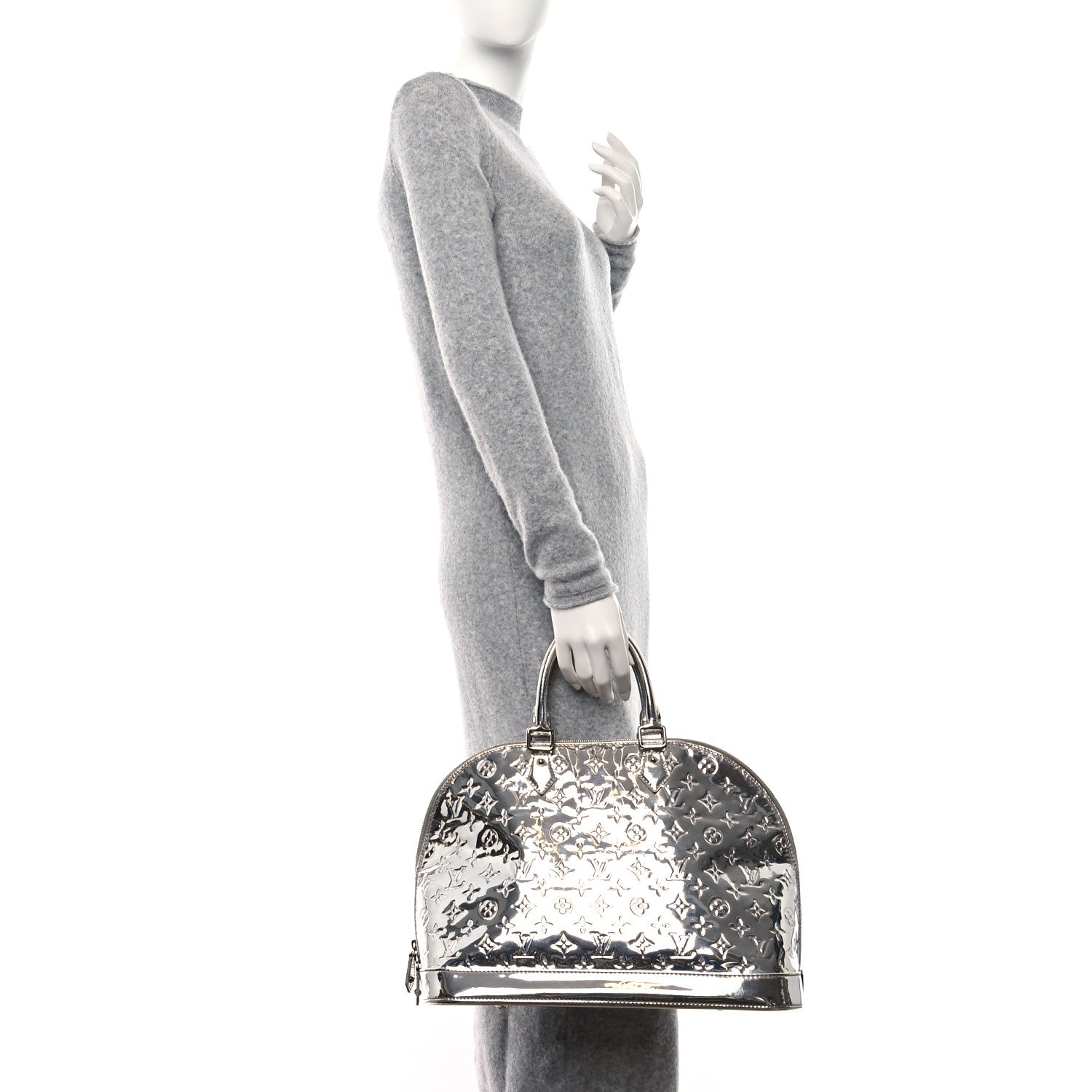 Louis Vuitton Monogram Miroir Alma MM Silver 2 of 20