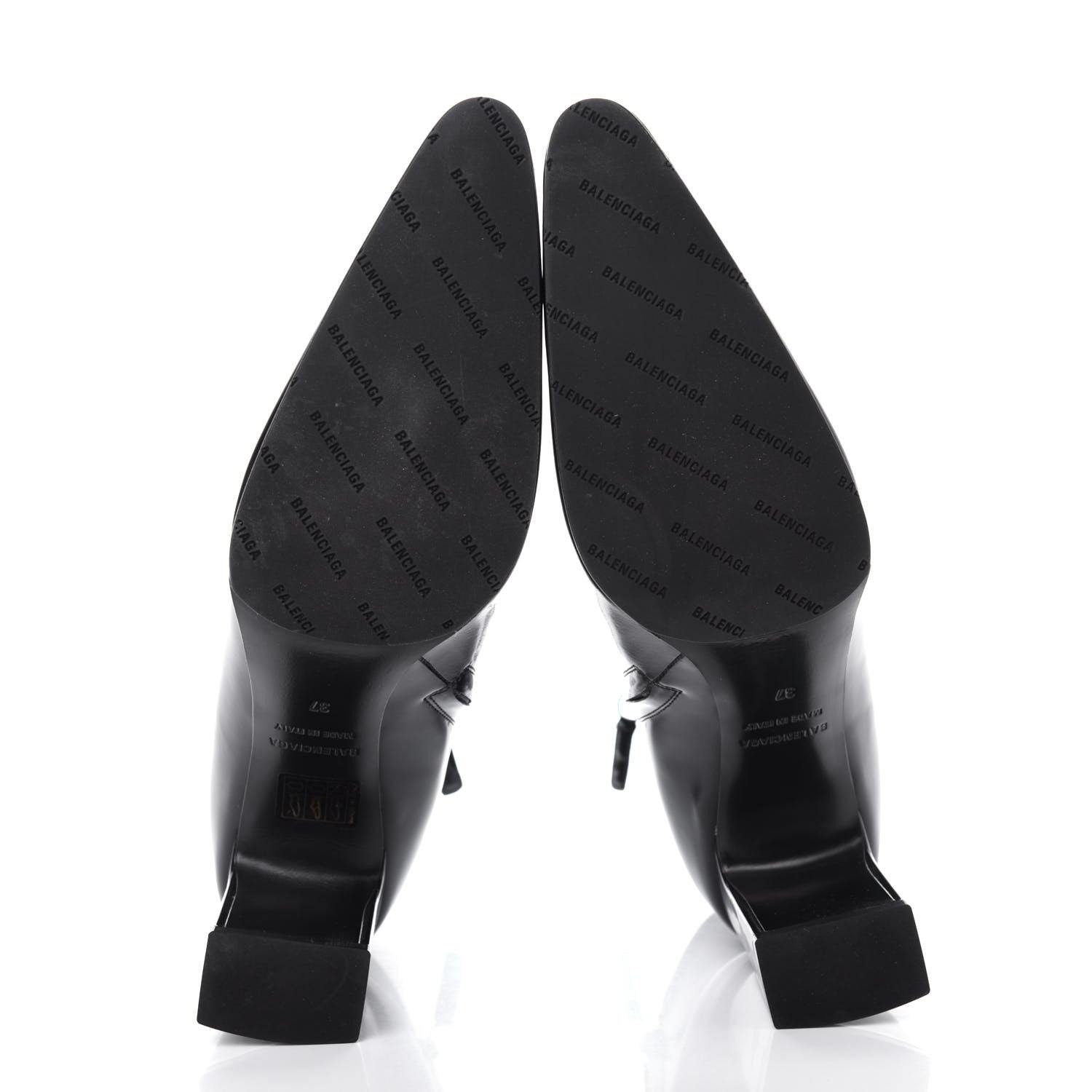 Balenciaga Brushed Calfskin Ankle Boots 37 Black 6 of 11