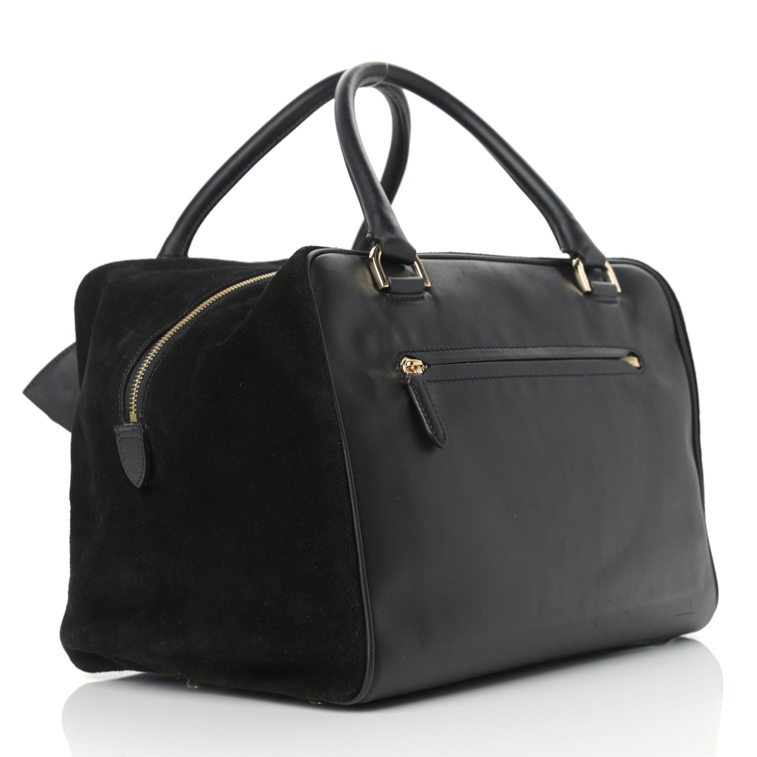 Mulberry Calfskin Suede Maisie Clipper Satchel Black 3 of 15